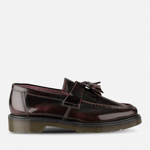 cherry red doc martens loafers