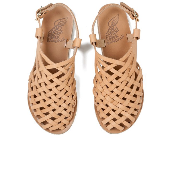 ladies leather woven shoes
