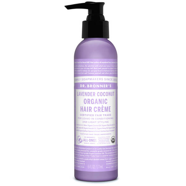 Dr. Bronner Organic LeaveIn Hair Conditioner and Style Creme Lavender