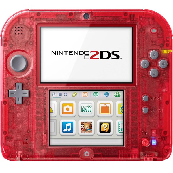 Nintendo 2DS Transparent Red + Pokémon Omega Ruby 