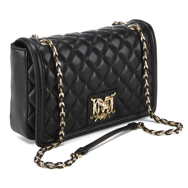 Love Moschino Women&#39;s Quilted Cross Body Bag - Black - Free UK Delivery over £50