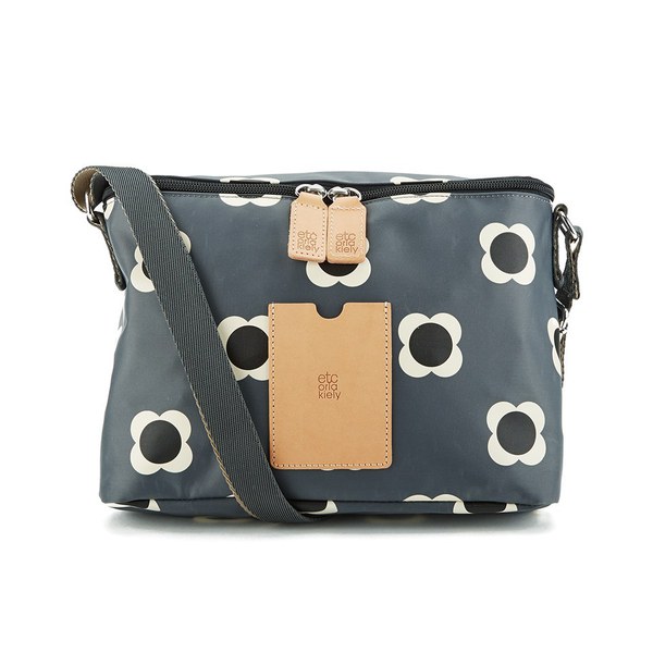 Etc by Orla Kiely Women's Flower Spot Nylon Mini Box Bag Pebble