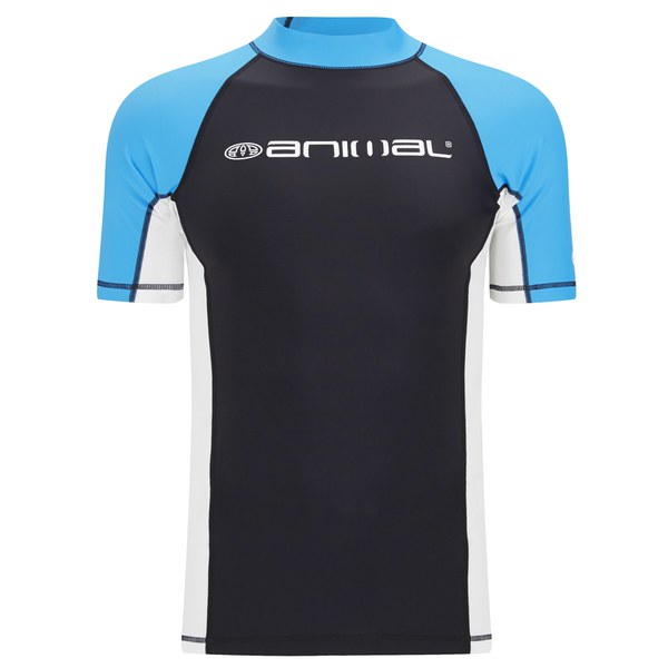 Animal Men's Lowe Rash Vest Hawaiian Blue Sports & Leisure