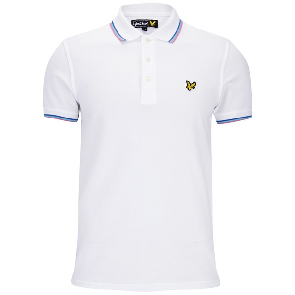 Lyle & Scott Men's Tipped Polo Shirt - White - Free UK Delivery over £50