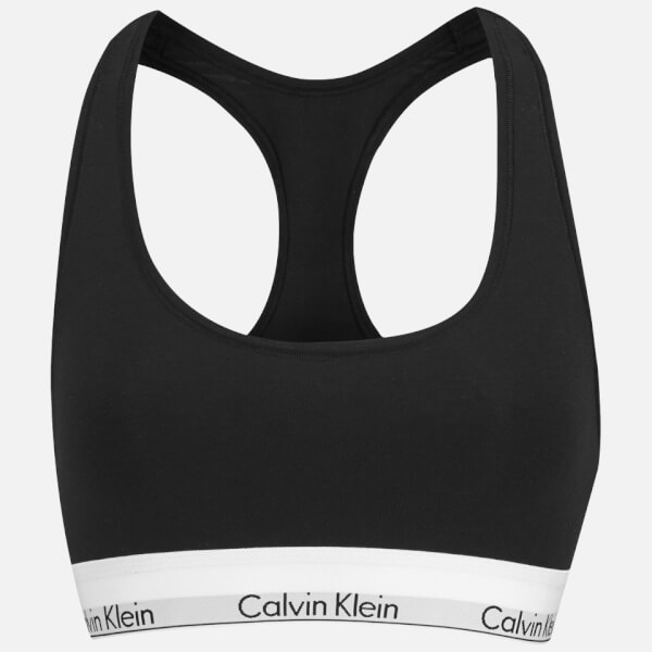 Calvin Klein Modern Cotton Bralette, Black at John Lewis 
