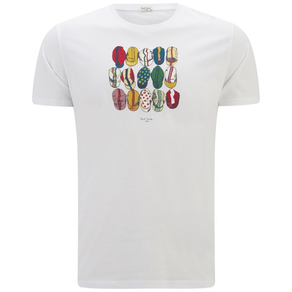 Paul Smith Jeans Men's Cycling Cap Print T-Shirt - White ...