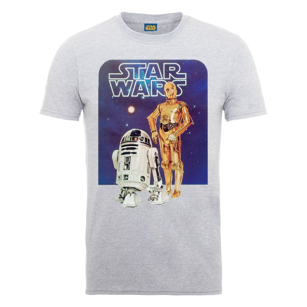Star Wars Men's R2-D2 and C-3PO T-Shirt - Navy Merchandise | Zavvi.com