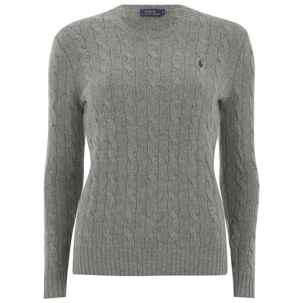 Polo Ralph Lauren Women's Julianna Jumper - Fawn Grey Heather - Free UK ...