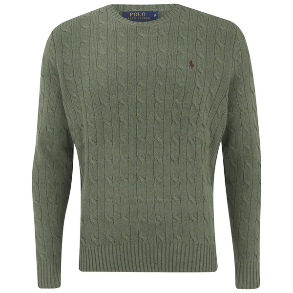 Polo Ralph Lauren Men\u0027s Cable Knitted Sweater - Lovett Heather: Image 1