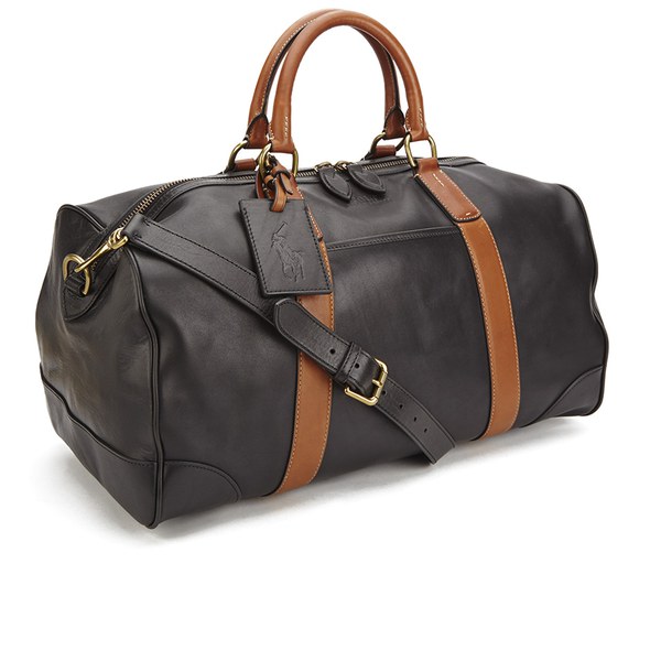 Polo Ralph Lauren Men's Duffle Bag Black/Cognac Free UK Delivery