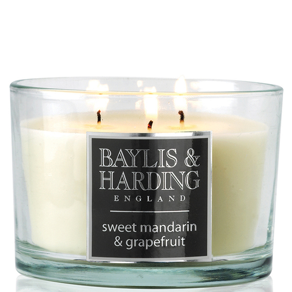 Baylis & Harding Mosaic Sweet Mandarin and Grapefruit 3 Wick Candle IWOOT