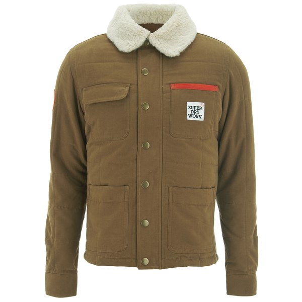 Superdry Men's Redford Zipped Jacket - Tan Clothing | TheHut.com