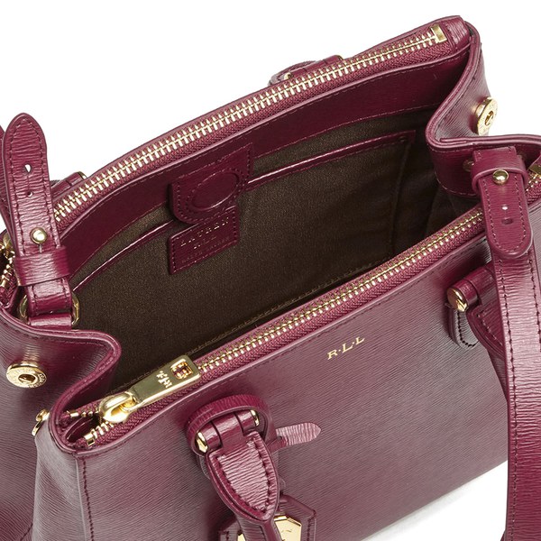 Lauren Ralph Lauren Women's Newbury Mini Double Zip Satchel Rosewood