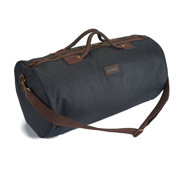 barbour wax holdall navy