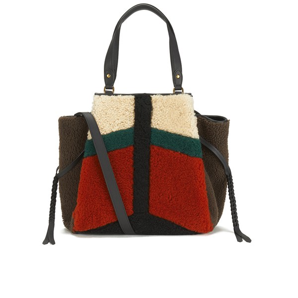 Jerome Dreyfuss Women S Anatole Medium Shearling Tote Bag Rouille Jerome Dreyfuss Women S Anatole Medium Shearling Tote Bag Rouille Caviar