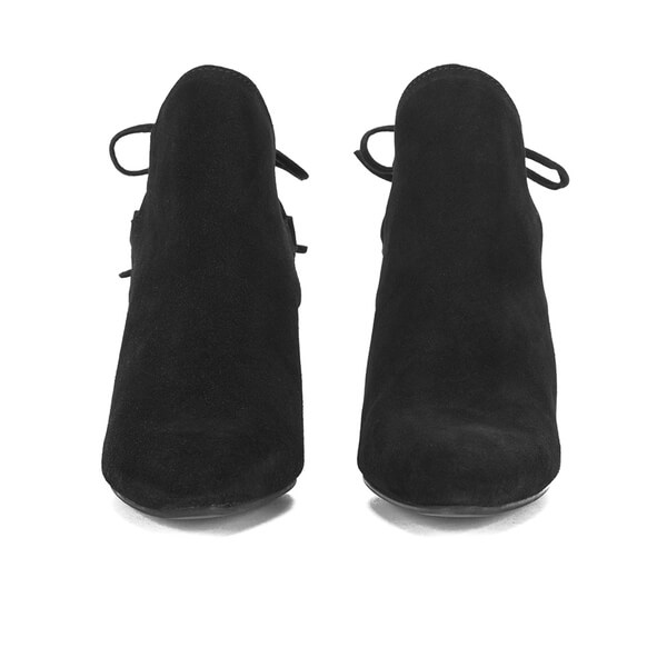 Hudson London Women's Minka Suede Lace Back Heeled Ankle Boots - Black ...