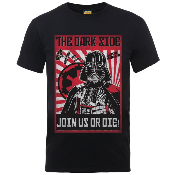 Star Wars Men's Propaganda Join Us Or Die T-Shirt - Black Merchandise ...
