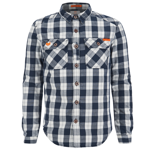 Superdry Men's Rookie Flannel Shirt - Navy Mens Clothing | TheHut.com