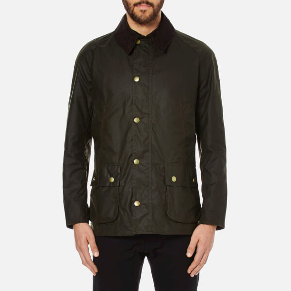 Barbour Men's Ashby Wax Jacket - Olive Clothing | TheHut.com