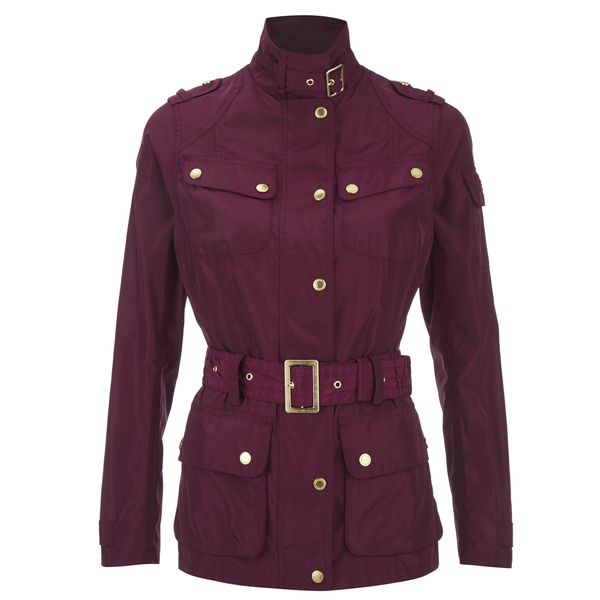 Barbour International Women's Broton Belted Casual Jacket - Cherry ...