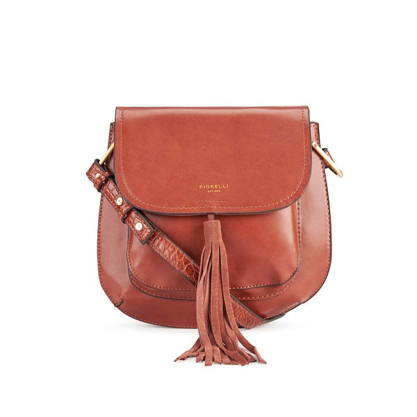 cognac cross body bag