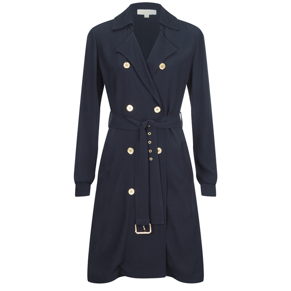 MICHAEL MICHAEL KORS Women's Trench Dress Coat - New Navy - Free UK ...