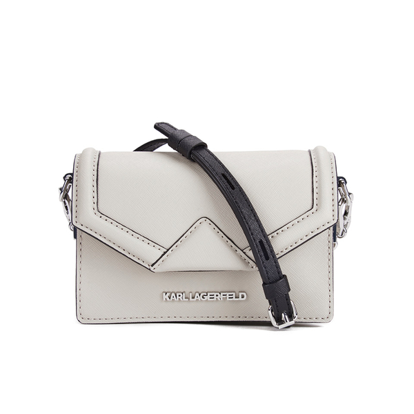 Karl Lagerfeld Women's K/Klassik Super Mini Crossbody Bag Stone Grey