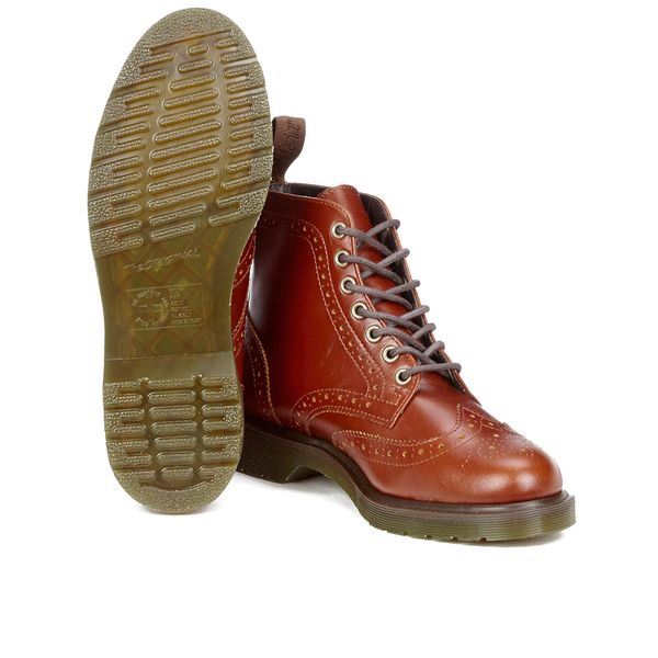 Dr. Martens Men's Affleck Brogue Lace Up Boots English Tan Analine