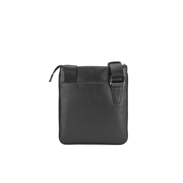 HUGO Men's Element Zip Leather Crossbody Bag - Black - Free UK Delivery ...