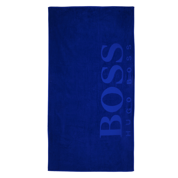 Hugo BOSS Beach Towel - Carved Cobalt - Free UK Delivery over £50