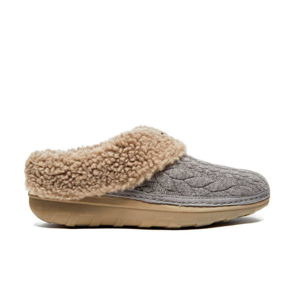 FitFlop Women's Loaff Quilted Slippers - Charcoal Womens Footwear ...