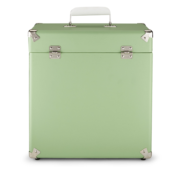 Green GPO Retro-Style Portable Carry Case for LPs Albums and 12-Inch Vinyl Records