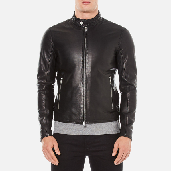 J Lindeberg Men S Trey Leather Jacket Black Free Uk Delivery J Lindeberg Men S Trey Leather Jacket Black