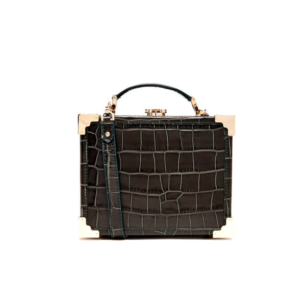 Aspinal Of London Women S Mini Croc Trunk Bag Forest Green Aspinal Of London Women S Mini Croc Trunk Bag Forest Green Image 1