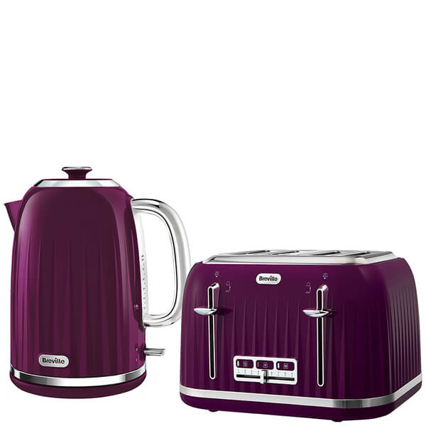 Breville Impressions Collection Kettle and Toaster Bundle Damson