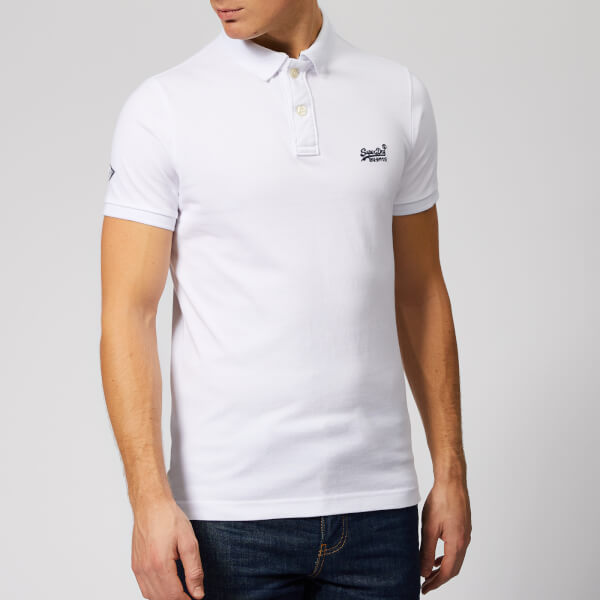 Download Superdry Men's Classic Pique Polo Shirt - Optic White ...