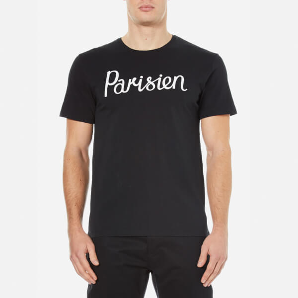 Maison Kitsuné Men's Parisien T-Shirt - Black - Free UK Delivery over £50