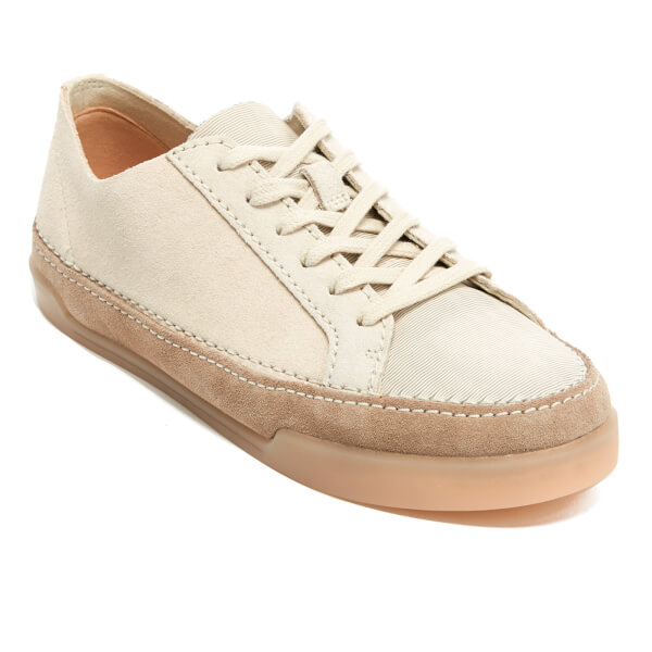 Clarks Women's Hidi Holly Suede Cupsole Trainers - White Combi | FREE ...