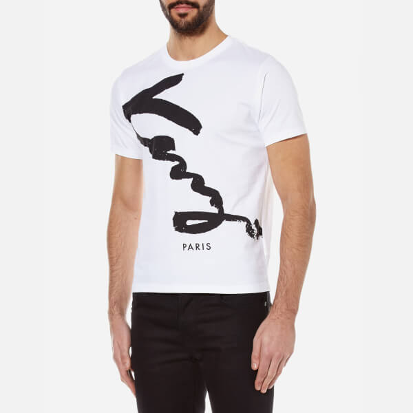 KENZO Men's Signature T-Shirt - White - Free UK Delivery over £50
