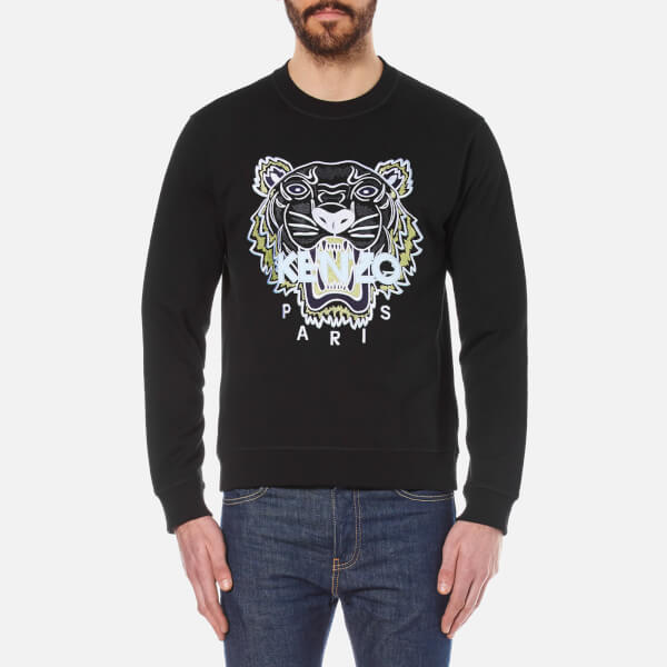 KENZO Men's Embroidered Tiger Sweatshirt - Black - Free UK Delivery ...