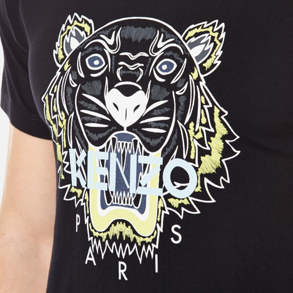 KENZO Men's Printed Tiger T-Shirt - Black - Free UK Delivery over £50