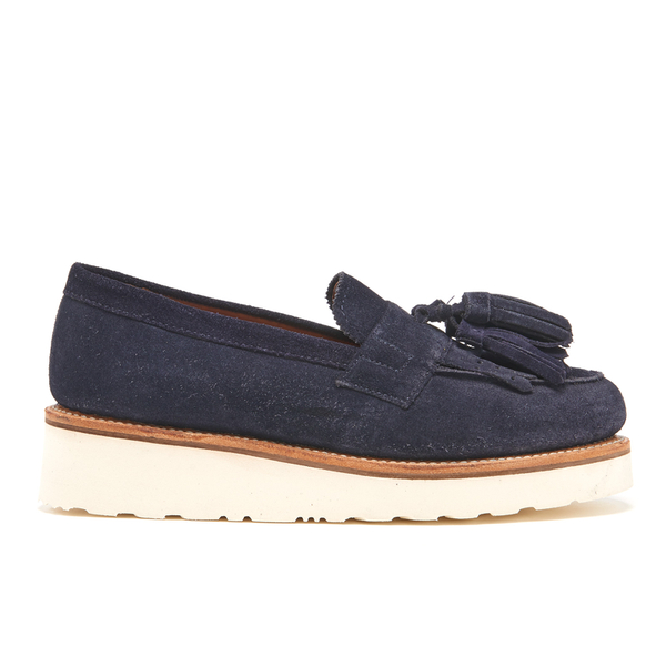Grenson Women's Clara Suede Tassle Loafers - Navy - Free UK Delivery ...