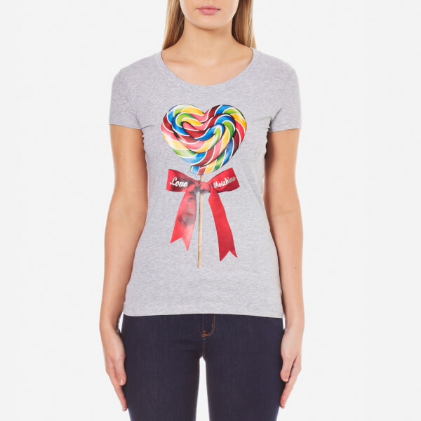 shirt moschino love womens Candy  Shirt Fitted Women's  Bow Melange T Moschino Love