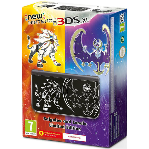 New Nintendo 3DS XL Solgaleo Lunala Black Edition Games Consoles Zavvi