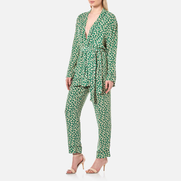 Ganni Women's Dalton Crepe Kimono - Green - Free UK Delivery over £50
