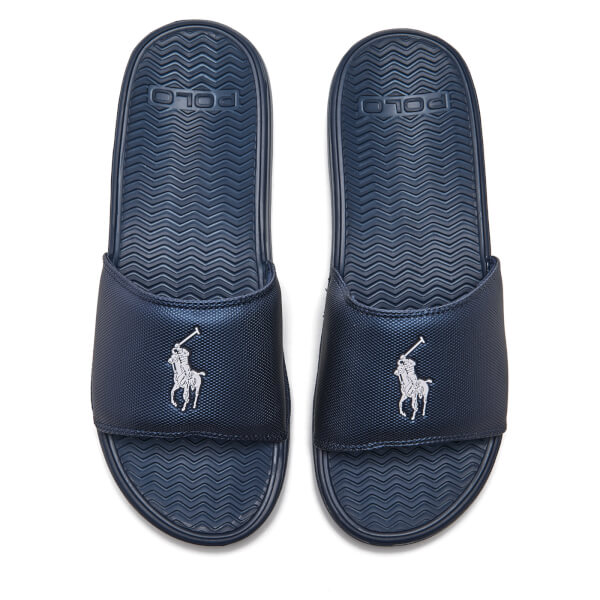 Polo Ralph Lauren Men's Rodwell Slide Sandals - Blue - Free UK Delivery ...