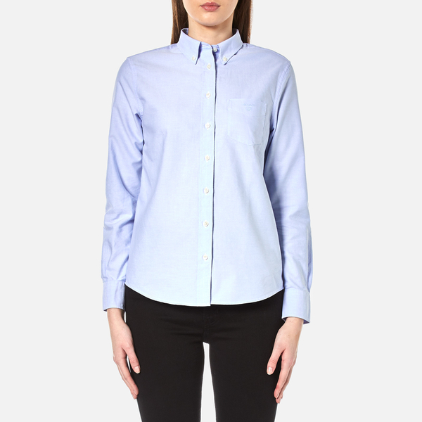 GANT Women's Perfect Oxford Shirt - Capri Blue Womens Clothing | TheHut.com