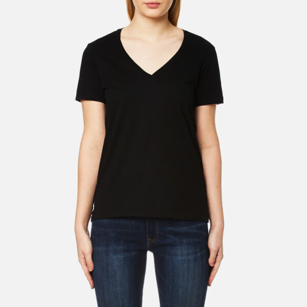 black v neck polo t shirt