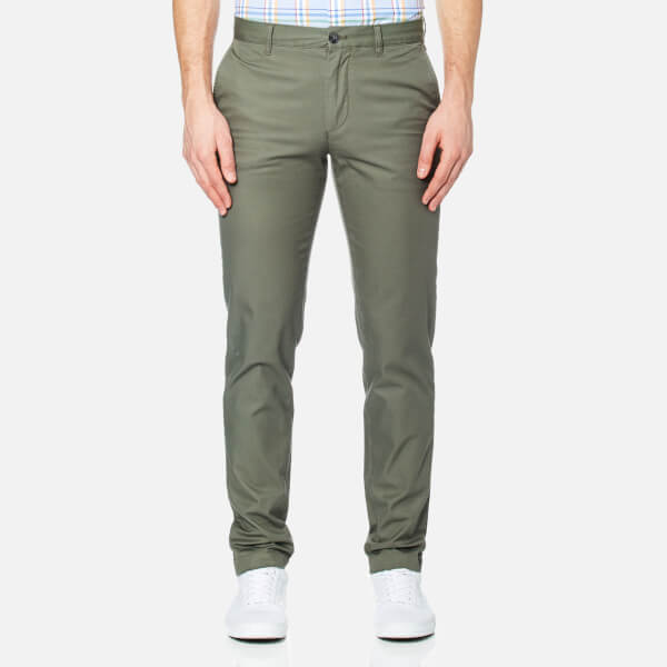 Lacoste Men's Slim Fit Chinos - Army - Free UK Delivery over £50