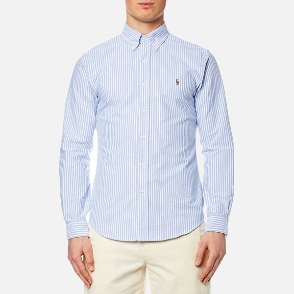Polo Ralph Lauren Men's Slim Fit Bengal Stripe Oxford Shirt - Blue ...